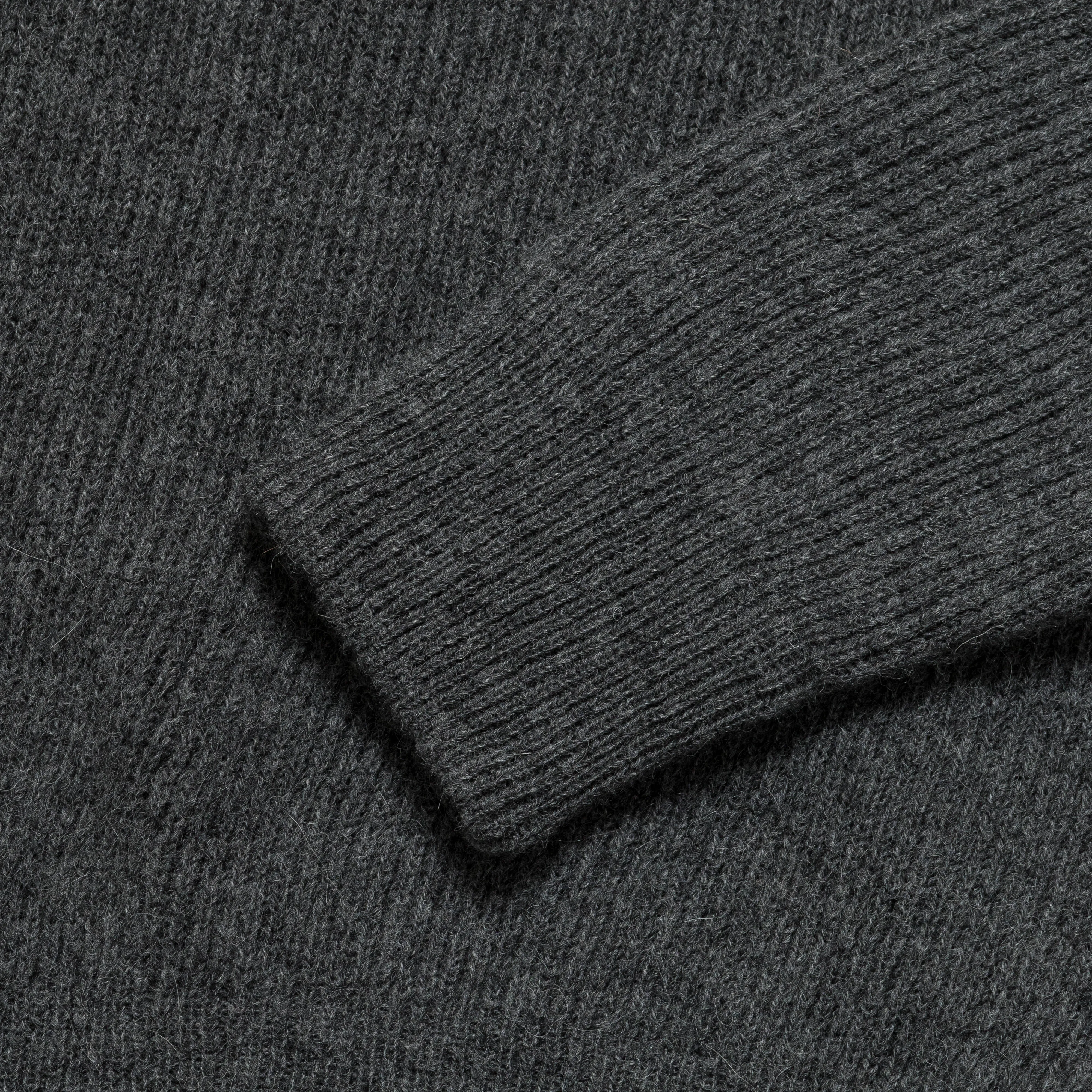 Arild Alpaca Half Zip Sweater - Grey Melange