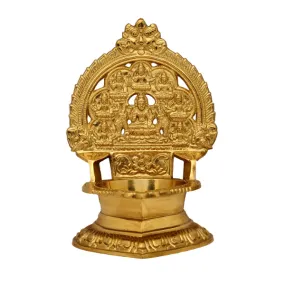 Ashtalakshmi Vilakku - 8.5 Inches | Ashtalakshmi Deepam/ Brass Lamp for Pooja/ 1.340 Kgs Approx