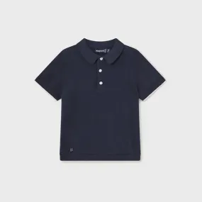 Baby Boy Short Sleeve Knit Polo Shirt | Navy