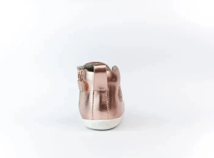 Bobux Step Up Alley-Oop Boot - Rose Gold Metallic