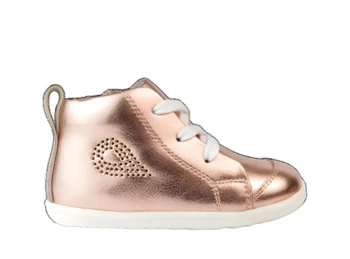 Bobux Step Up Alley-Oop Boot - Rose Gold Metallic