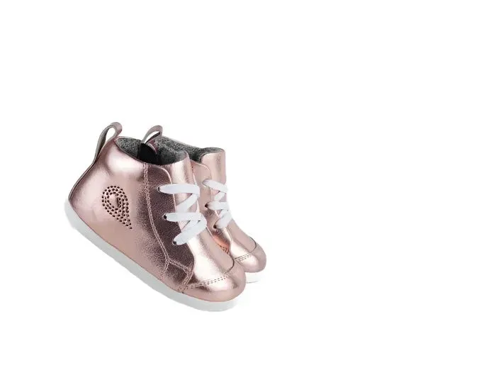 Bobux Step Up Alley-Oop Boot - Rose Gold Metallic