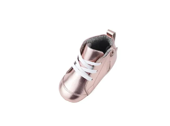 Bobux Step Up Alley-Oop Boot - Rose Gold Metallic