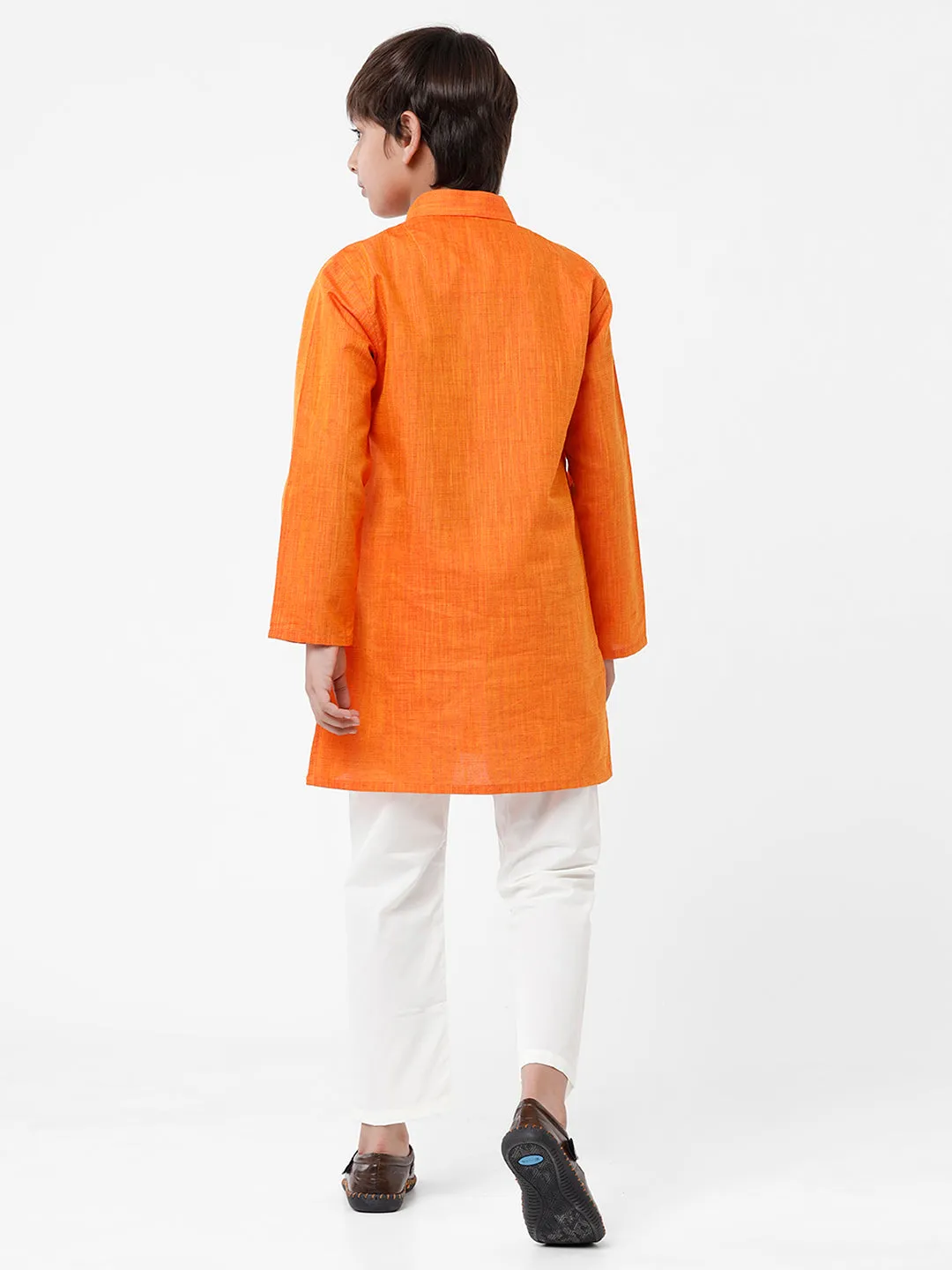 Boys Kurta Pyjama Set Orange