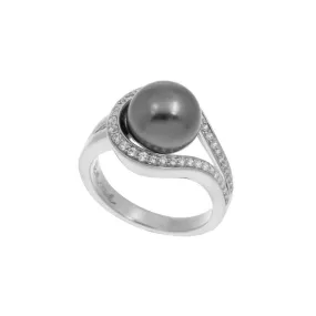 Claire Collection Grey Seashell Pearls Ring