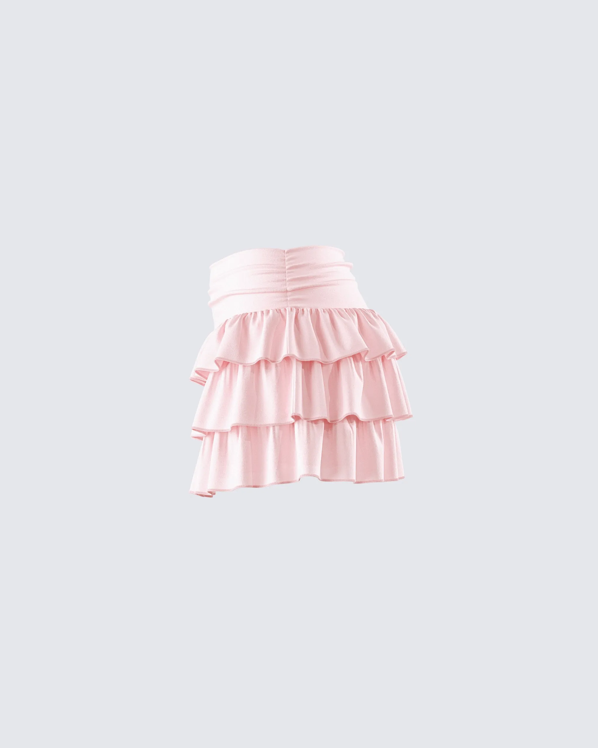 Dakoa Pink Ruffle Mini Skirt