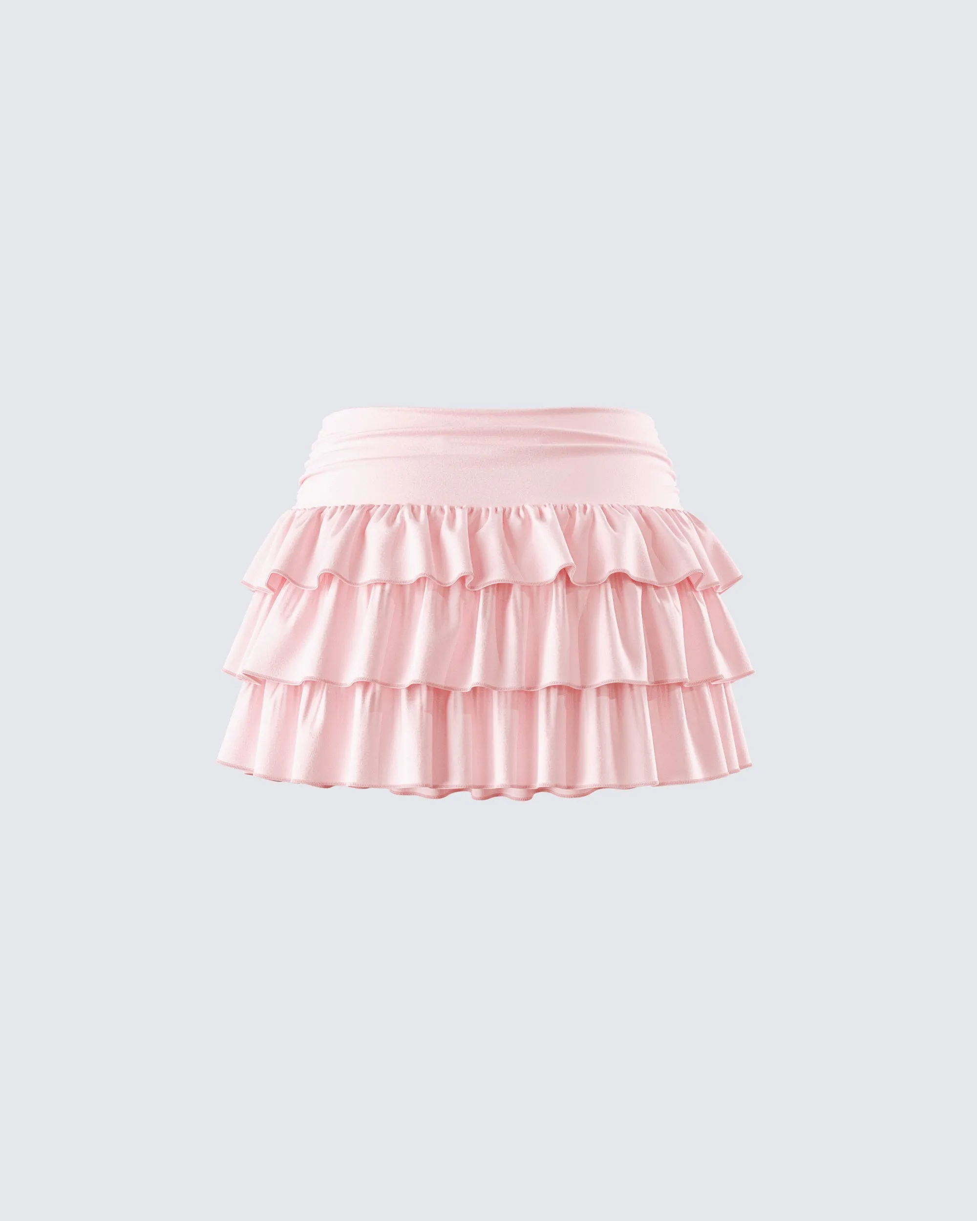 Dakoa Pink Ruffle Mini Skirt