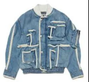 Diesel Jacket White Ropes Denim