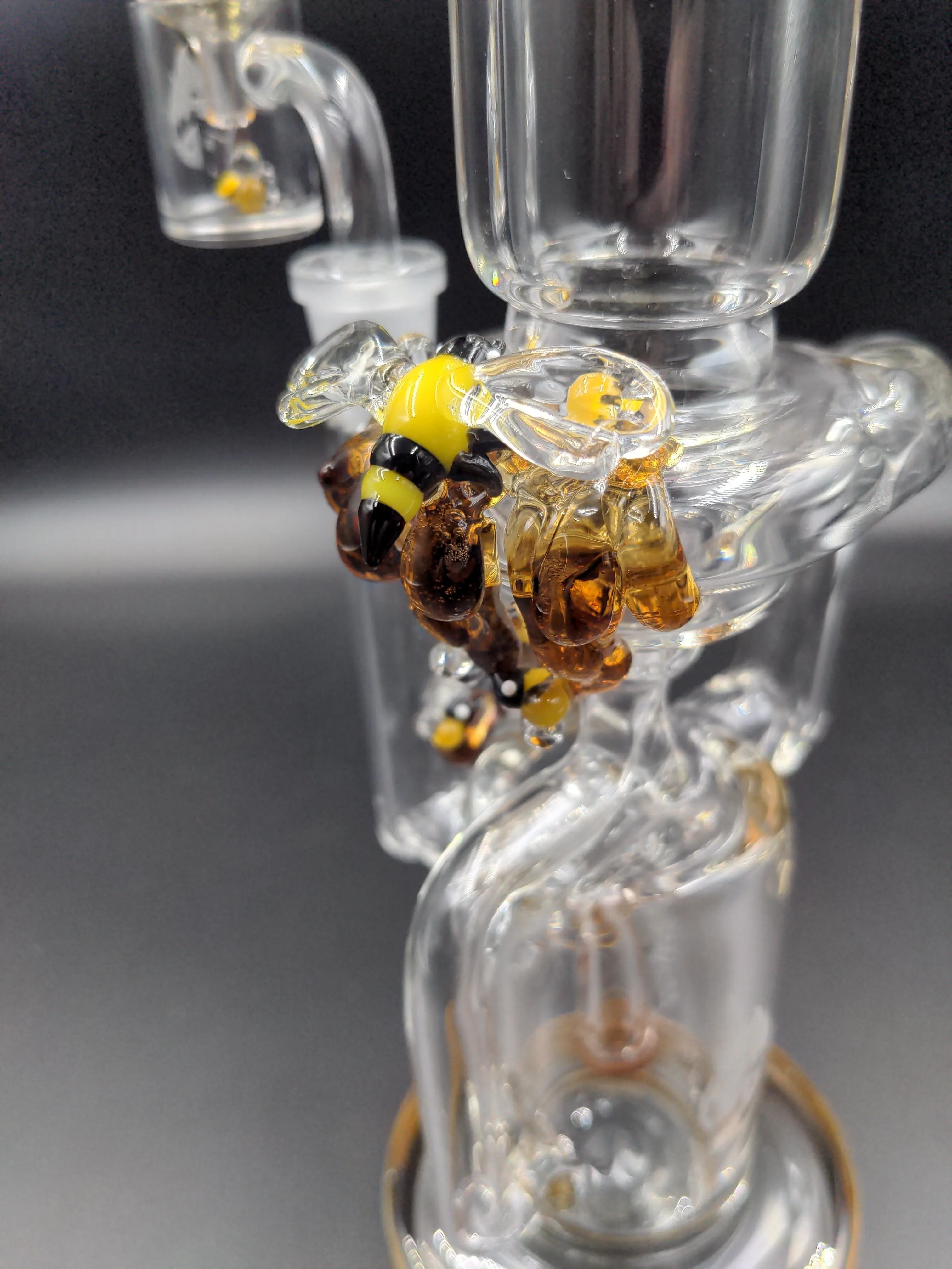 Empire Glassworks Beehive Recycler w/ Banger, Cap, and Pearls