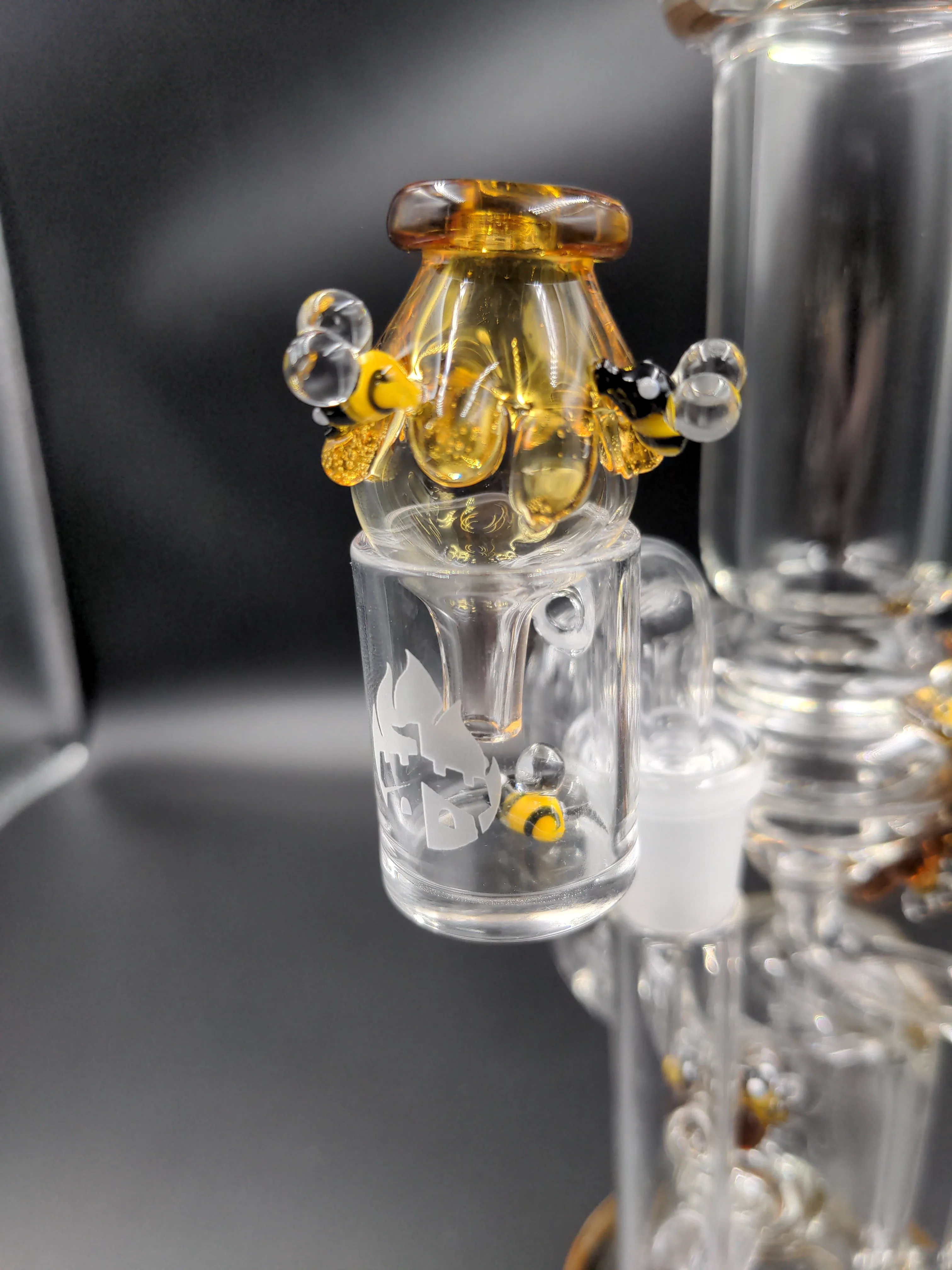 Empire Glassworks Beehive Recycler w/ Banger, Cap, and Pearls