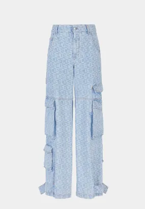 Gcds Monogram Denim
Ultracargo Trousers Light Blue