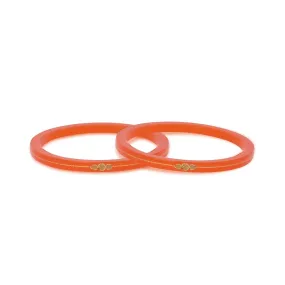 Gold Small Swastika Design Red Bangle