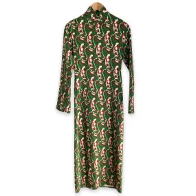 Green Printed Cheongsam Dress