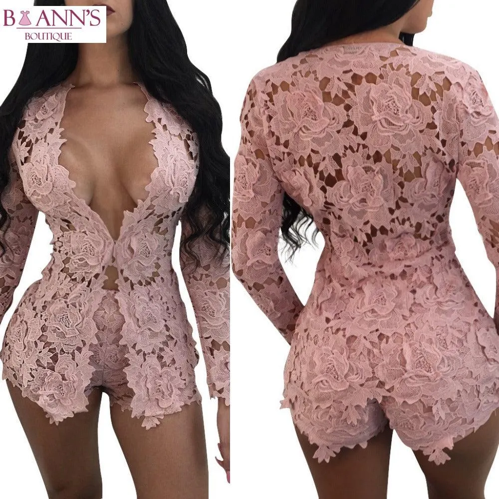 IT’S ALL ABOUT THE LACE JACKET & SHORTS SET