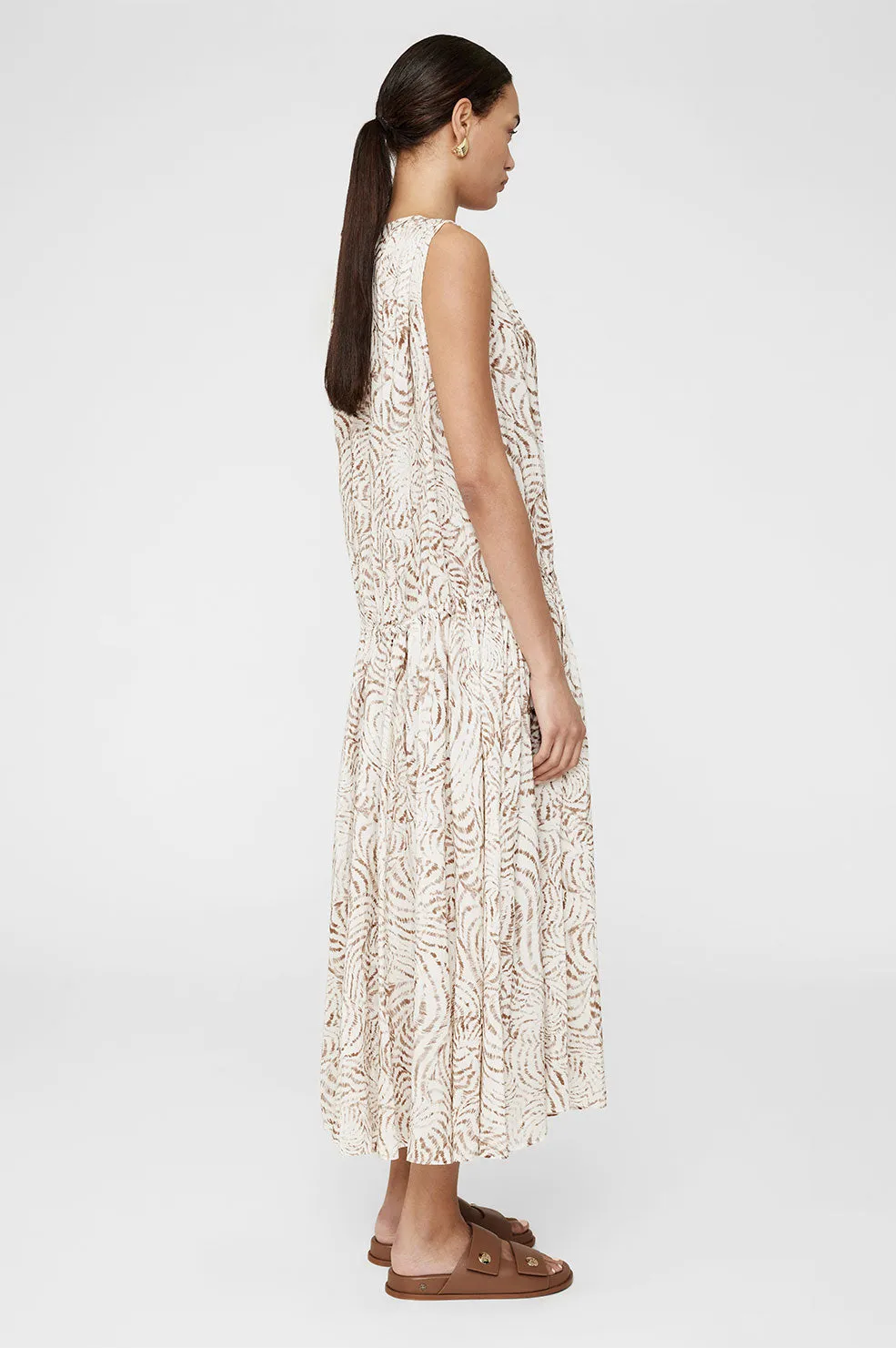 Mia Dress - Sand Seashell Print