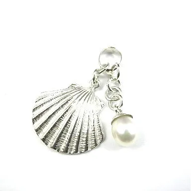 Pearl & Seashell Sterling Silver Pendant