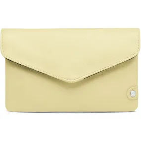 Purse/waist bag in soft leather and timeless design / 16046 - Yellow