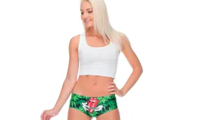 Red lip leaf funny print sexy hot panties female Lovely underwear push up