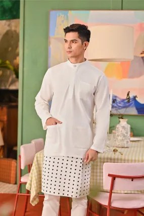 The Capai Men Baju Melayu Top - White